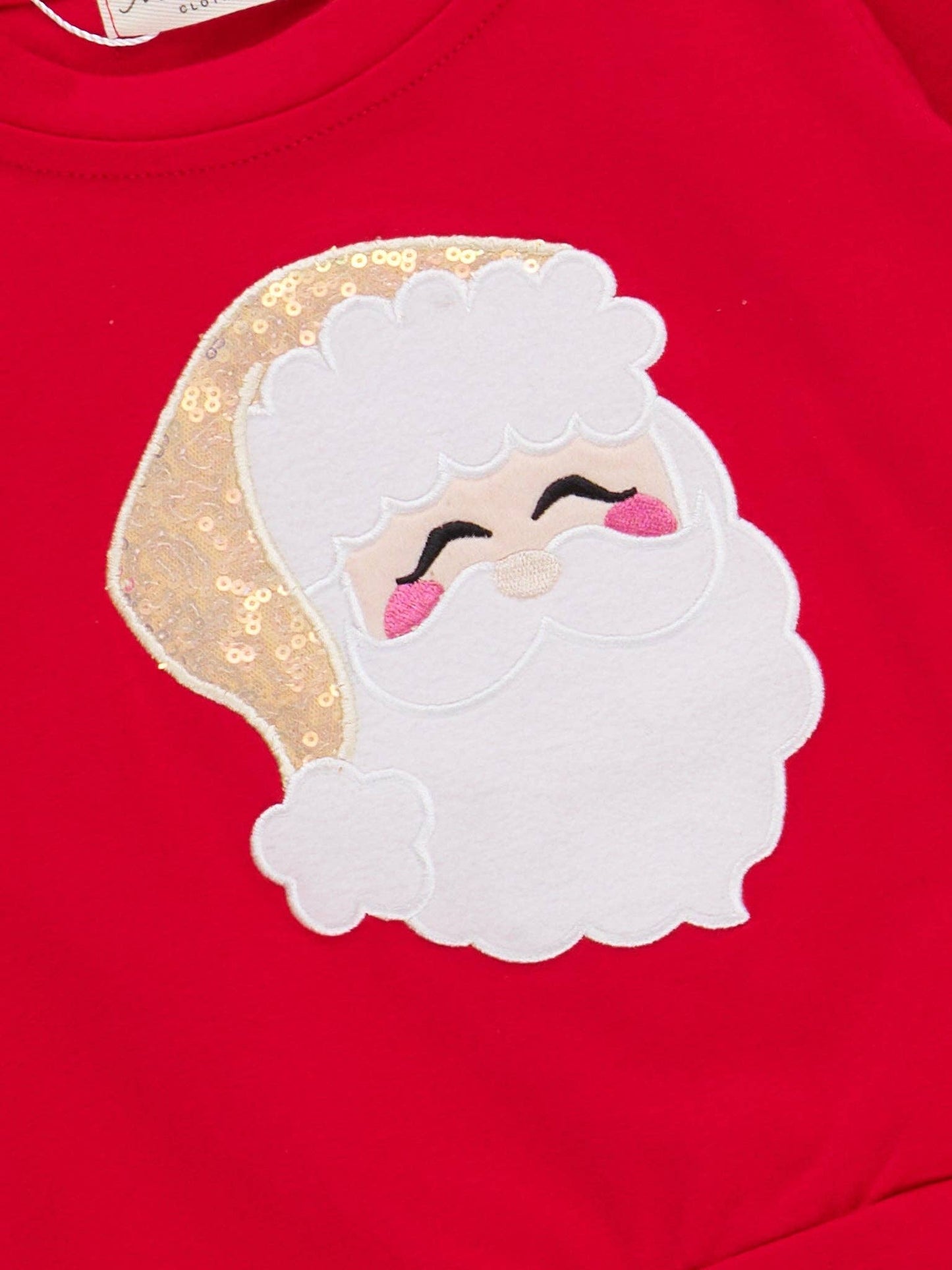 Santa's Joy Embroidered Bell Bottom Outfit