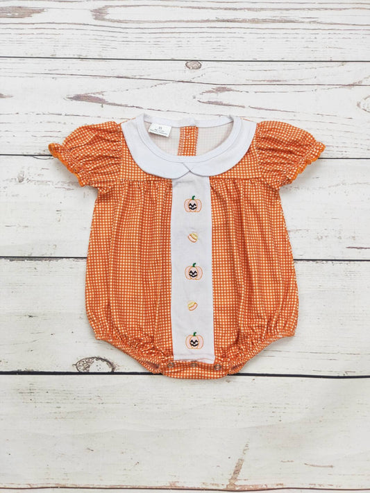 Baby Girl Pumpkin Halloween Bubble