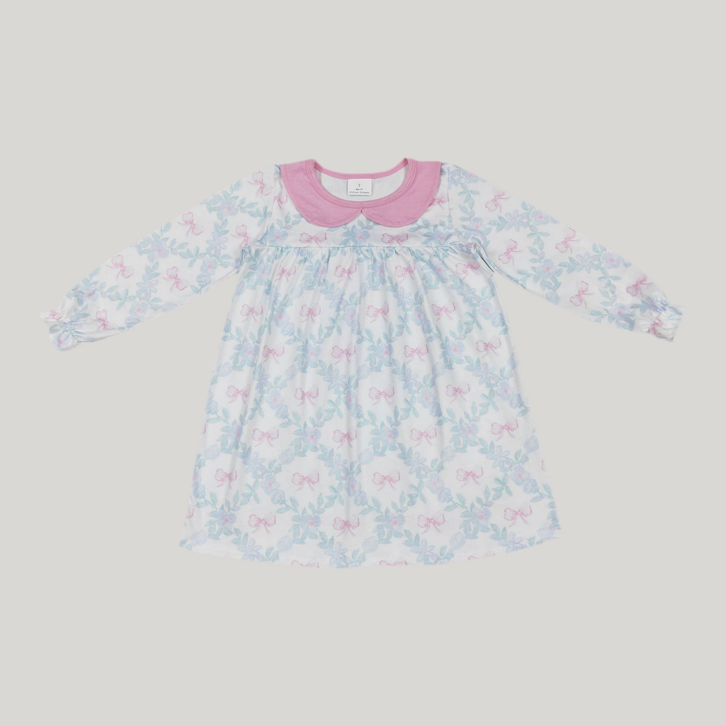 Pink bow floral tunic set with leggingsl….