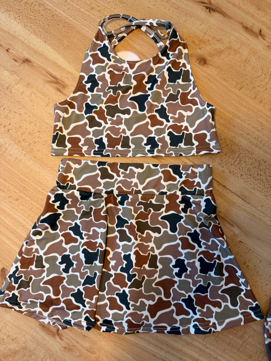 Girls Camo Skort Set