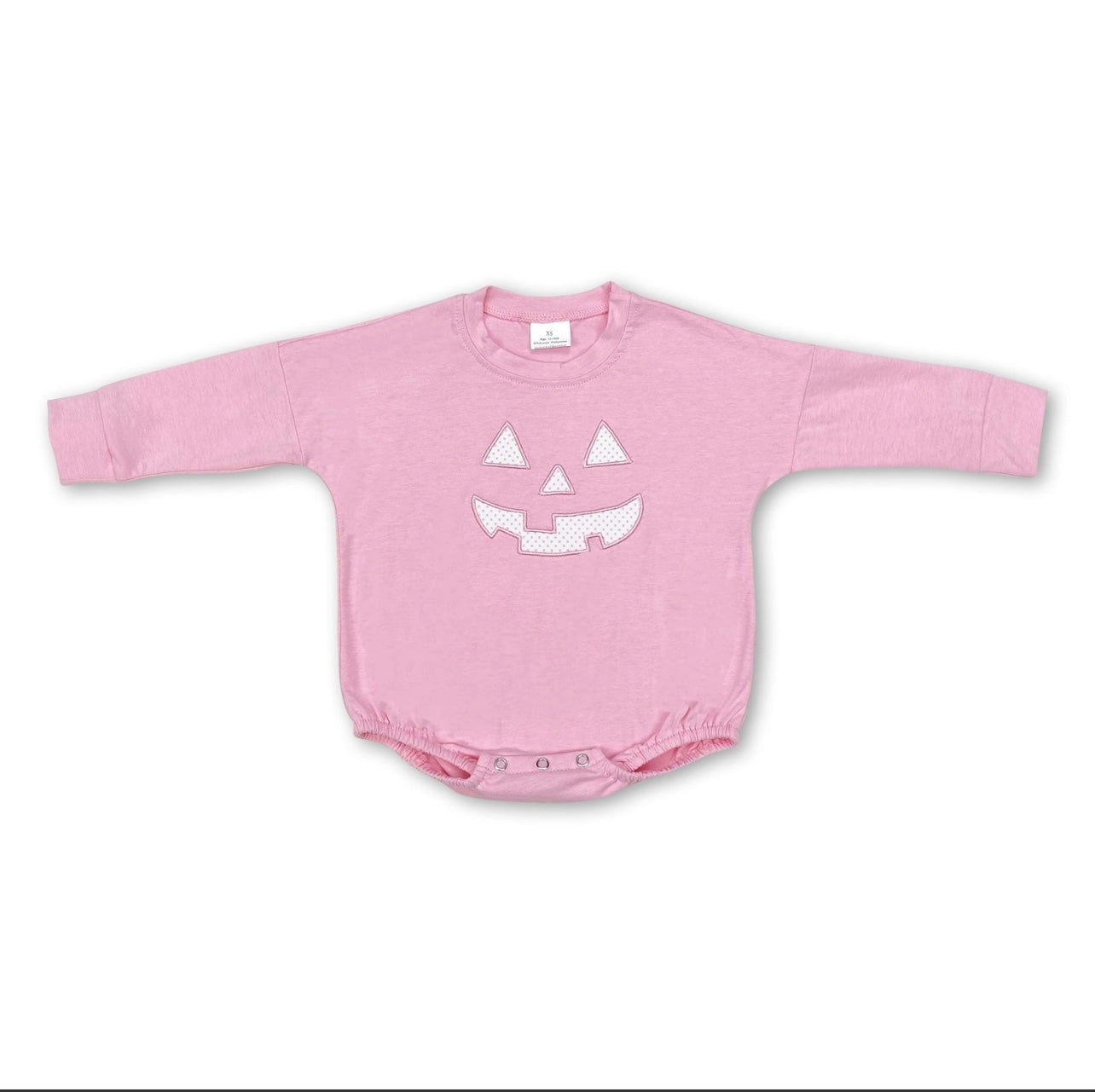 Baby girl pumpkin long-sleeve bubble