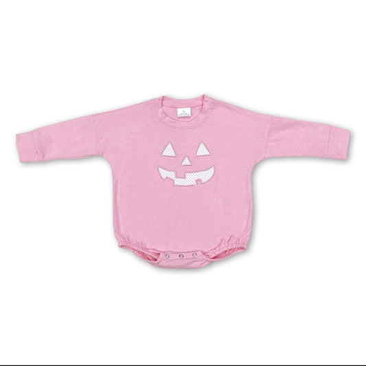 Baby girl pumpkin long-sleeve bubble