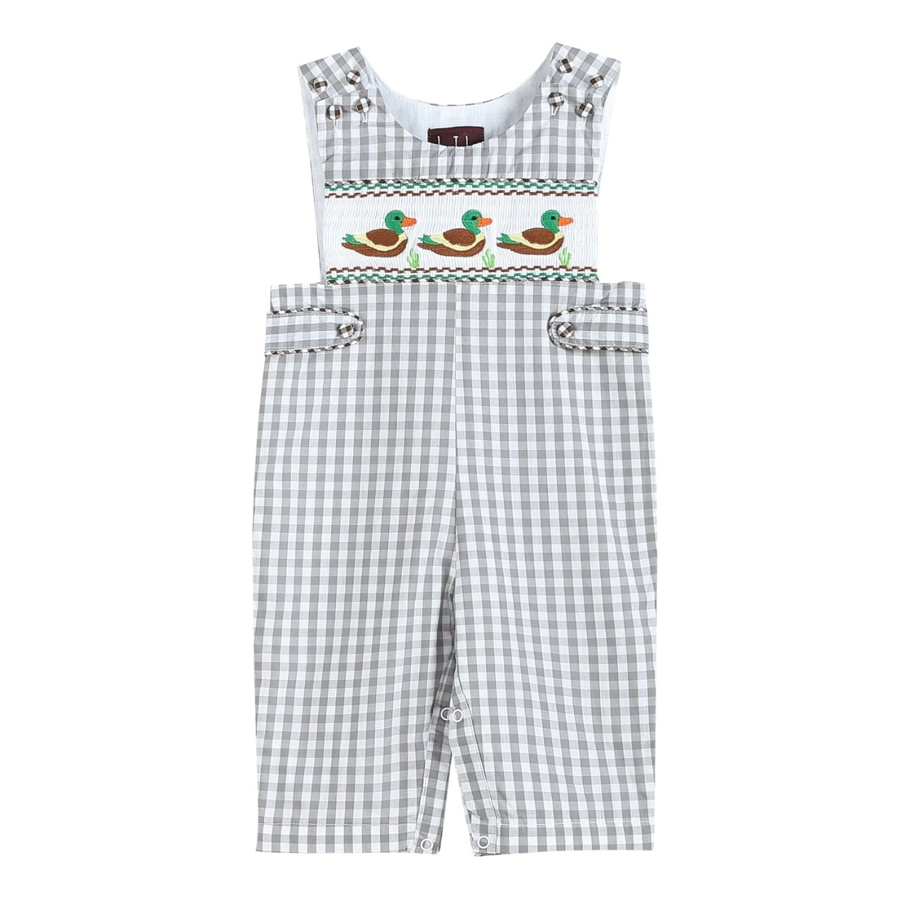 Boy Gingham Mallard Overalls