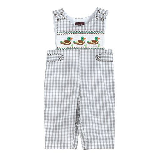 Boy Gingham Mallard Overalls