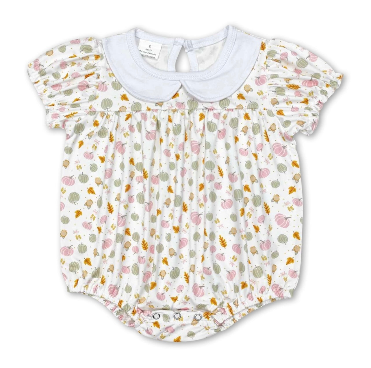Baby Girl Pink Pumpkin Bubble