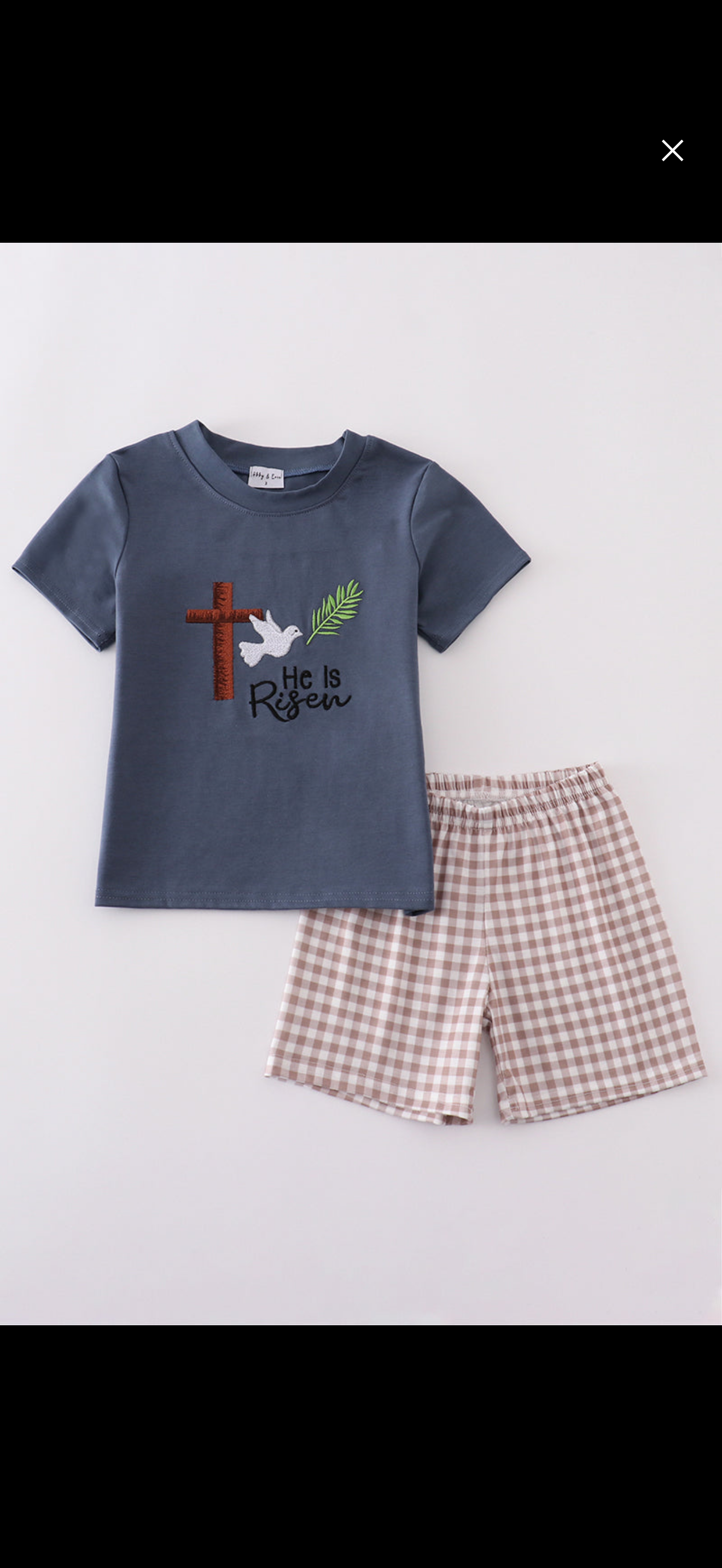 He is Risen boys 2pc Easter set