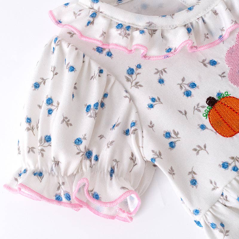 Thanksgiving Sibling Matching Outfits – Turkey Pumpkin Embroidered Collection