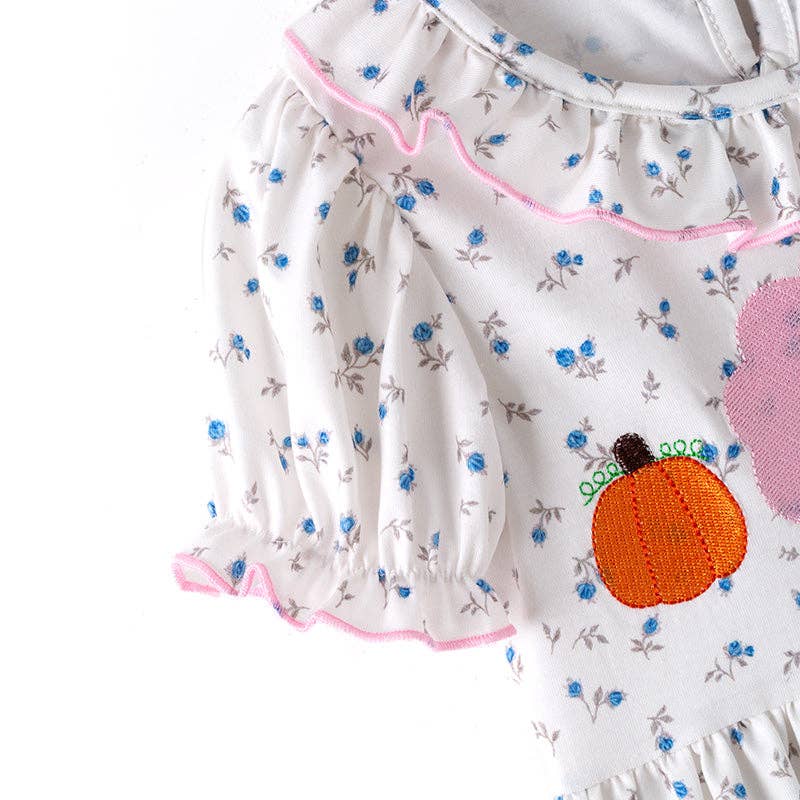 Thanksgiving Sibling Matching Outfits – Turkey Pumpkin Embroidered Collection